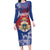 Personalised Second Empire of Haiti Family Matching Long Sleeve Bodycon Dress and Hawaiian Shirt Imperial Coat Of Arms 1849-1859 Tropical Flowers