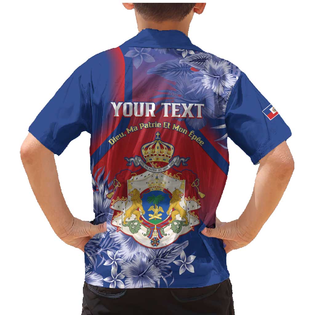 Personalised Second Empire of Haiti Family Matching Mermaid Dress and Hawaiian Shirt Imperial Coat Of Arms 1849-1859 Tropical Flowers