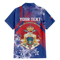 Personalised Second Empire of Haiti Family Matching Mermaid Dress and Hawaiian Shirt Imperial Coat Of Arms 1849-1859 Tropical Flowers