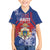 Personalised Second Empire of Haiti Family Matching Off The Shoulder Long Sleeve Dress and Hawaiian Shirt Imperial Coat Of Arms 1849-1859 Tropical Flowers