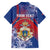 Personalised Second Empire of Haiti Family Matching Off Shoulder Short Dress and Hawaiian Shirt Imperial Coat Of Arms 1849-1859 Tropical Flowers