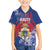 Personalised Second Empire of Haiti Family Matching Off Shoulder Short Dress and Hawaiian Shirt Imperial Coat Of Arms 1849-1859 Tropical Flowers