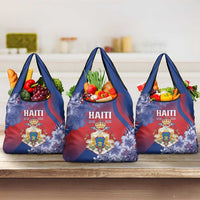 Second Empire of Haiti Grocery Bag Imperial Coat Of Arms 1849-1859 Tropical Flowers