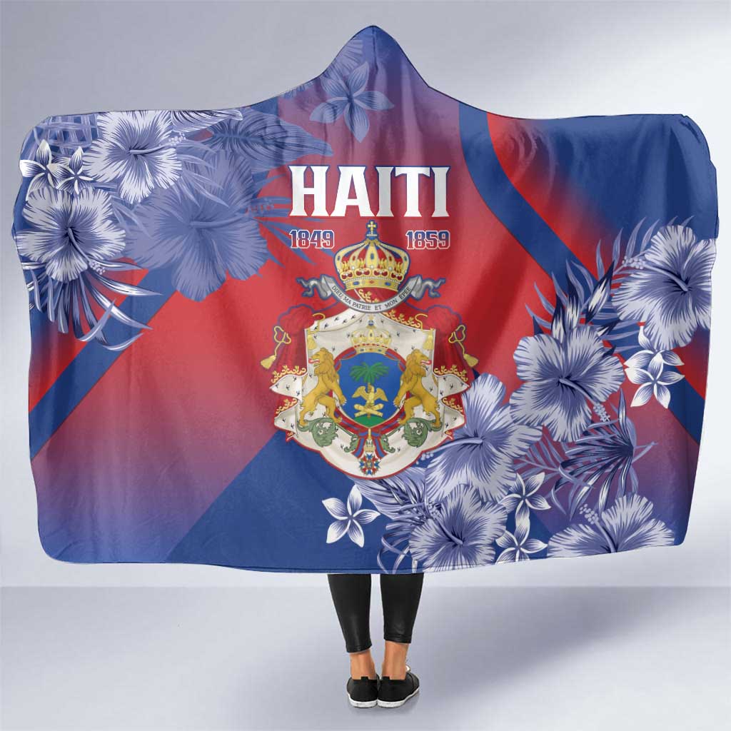 Second Empire of Haiti Hooded Blanket Imperial Coat Of Arms 1849-1859 Tropical Flowers