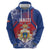 Personalised Second Empire of Haiti Hoodie Imperial Coat Of Arms 1849-1859 Tropical Flowers