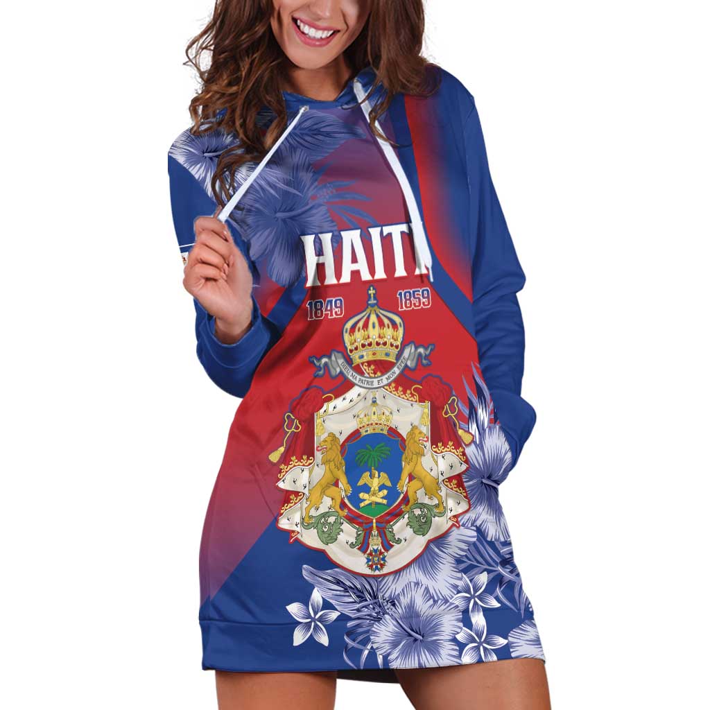 Personalised Second Empire of Haiti Hoodie Dress Imperial Coat Of Arms 1849-1859 Tropical Flowers