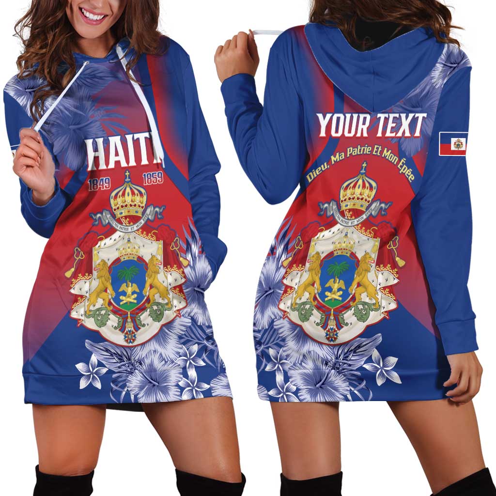 Personalised Second Empire of Haiti Hoodie Dress Imperial Coat Of Arms 1849-1859 Tropical Flowers