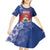 Personalised Second Empire of Haiti Kid Short Sleeve Dress Imperial Coat Of Arms 1849-1859 Tropical Flowers