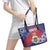 Second Empire of Haiti Leather Tote Bag Imperial Coat Of Arms 1849-1859 Tropical Flowers