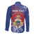 Personalised Second Empire of Haiti Long Sleeve Button Shirt Imperial Coat Of Arms 1849-1859 Tropical Flowers