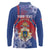 Personalised Second Empire of Haiti Long Sleeve Polo Shirt Imperial Coat Of Arms 1849-1859 Tropical Flowers