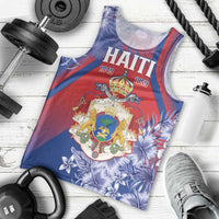 Personalised Second Empire of Haiti Men Tank Top Imperial Coat Of Arms 1849-1859 Tropical Flowers