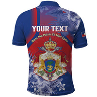 Personalised Second Empire of Haiti Polo Shirt Imperial Coat Of Arms 1849-1859 Tropical Flowers
