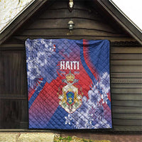Second Empire of Haiti Quilt Imperial Coat Of Arms 1849-1859 Tropical Flowers