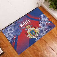 Second Empire of Haiti Rubber Doormat Imperial Coat Of Arms 1849-1859 Tropical Flowers
