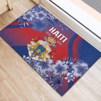 Second Empire of Haiti Rubber Doormat Imperial Coat Of Arms 1849-1859 Tropical Flowers