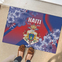 Second Empire of Haiti Rubber Doormat Imperial Coat Of Arms 1849-1859 Tropical Flowers