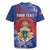 Personalised Second Empire of Haiti Rugby Jersey Imperial Coat Of Arms 1849-1859 Tropical Flowers