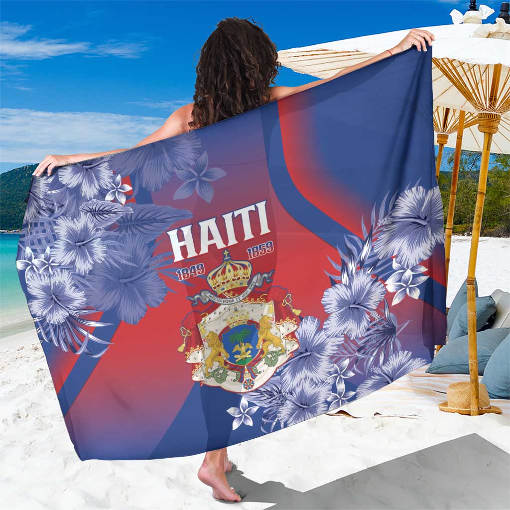 Second Empire of Haiti Sarong Imperial Coat Of Arms 1849-1859 Tropical Flowers