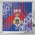 Second Empire of Haiti Shower Curtain Imperial Coat Of Arms 1849-1859 Tropical Flowers