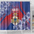 Second Empire of Haiti Shower Curtain Imperial Coat Of Arms 1849-1859 Tropical Flowers