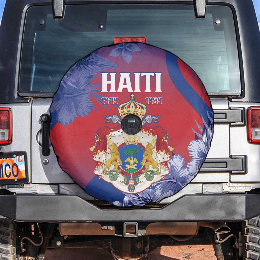 Second Empire of Haiti Spare Tire Cover Imperial Coat Of Arms 1849-1859 Tropical Flowers