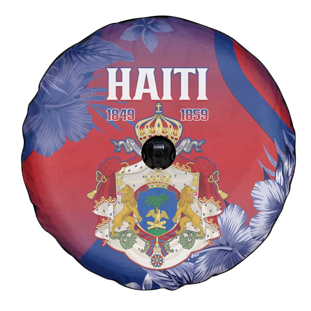 Second Empire of Haiti Spare Tire Cover Imperial Coat Of Arms 1849-1859 Tropical Flowers