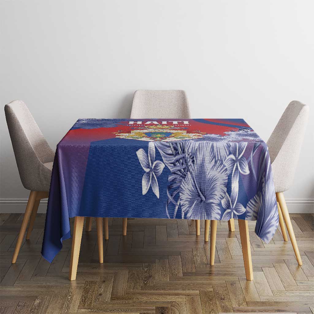 Second Empire of Haiti Tablecloth Imperial Coat Of Arms 1849-1859 Tropical Flowers