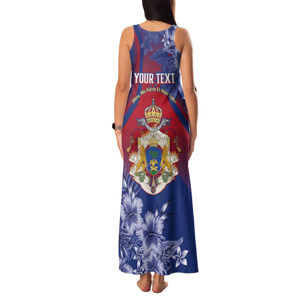 Personalised Second Empire of Haiti Tank Maxi Dress Imperial Coat Of Arms 1849-1859 Tropical Flowers