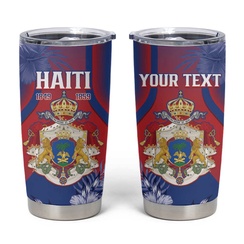 Personalised Second Empire of Haiti Tumbler Cup Imperial Coat Of Arms 1849-1859 Tropical Flowers
