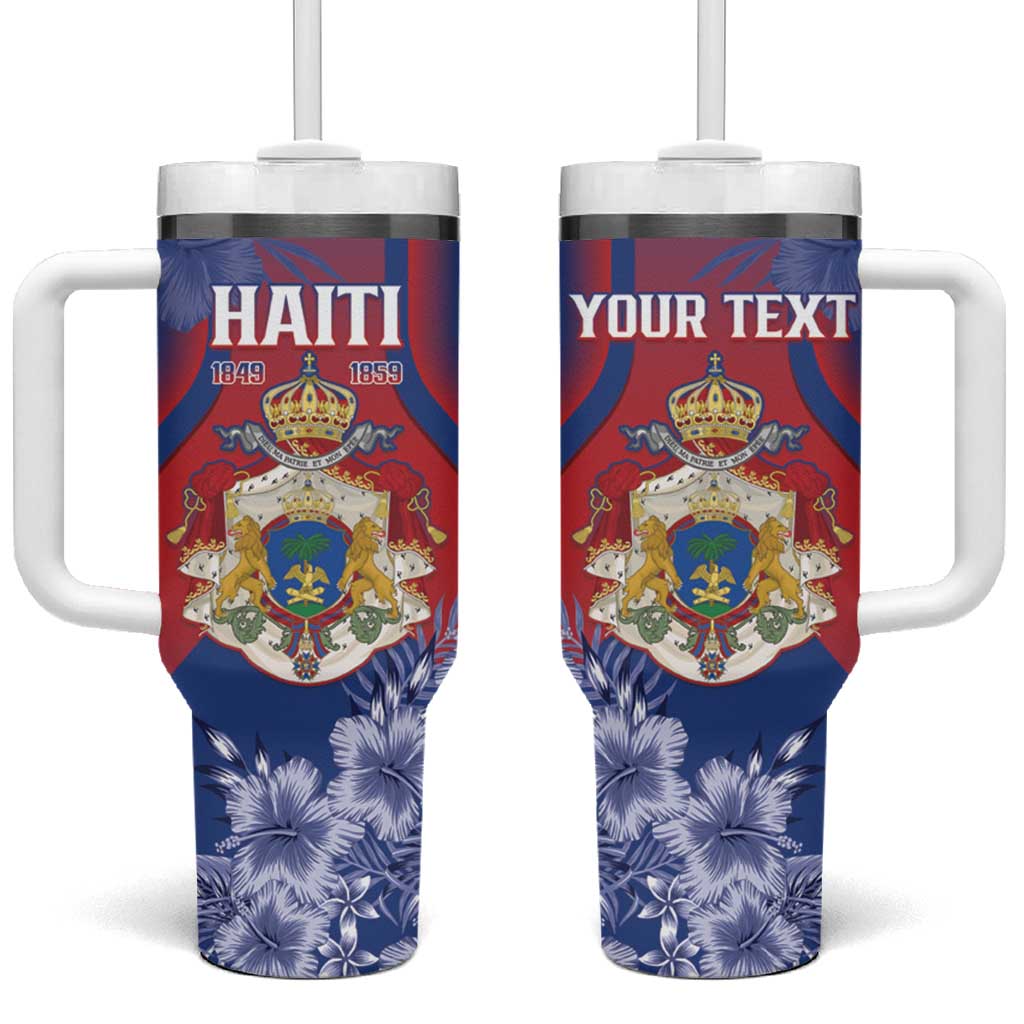 Personalised Second Empire of Haiti Tumbler With Handle Imperial Coat Of Arms 1849-1859 Tropical Flowers