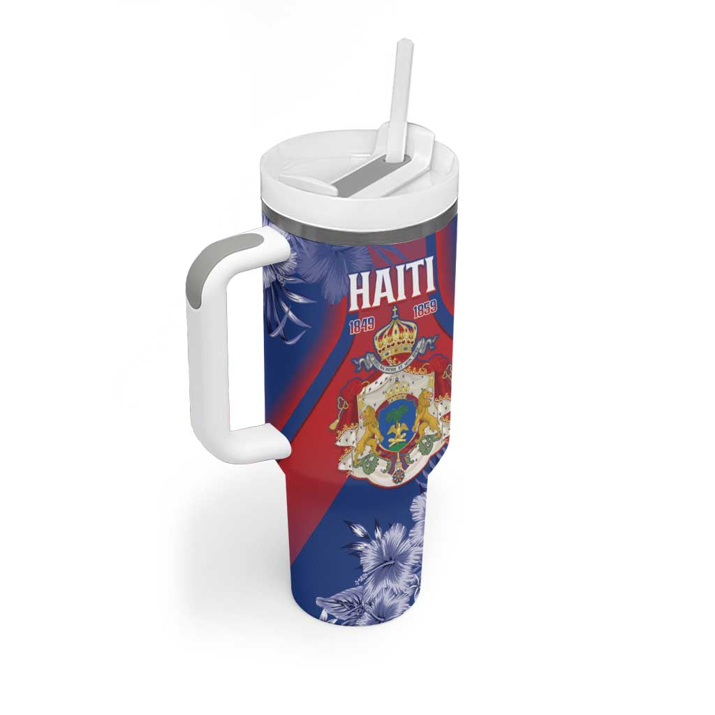 Personalised Second Empire of Haiti Tumbler With Handle Imperial Coat Of Arms 1849-1859 Tropical Flowers