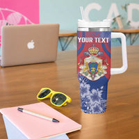 Personalised Second Empire of Haiti Tumbler With Handle Imperial Coat Of Arms 1849-1859 Tropical Flowers