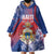 Personalised Second Empire of Haiti Wearable Blanket Hoodie Imperial Coat Of Arms 1849-1859 Tropical Flowers
