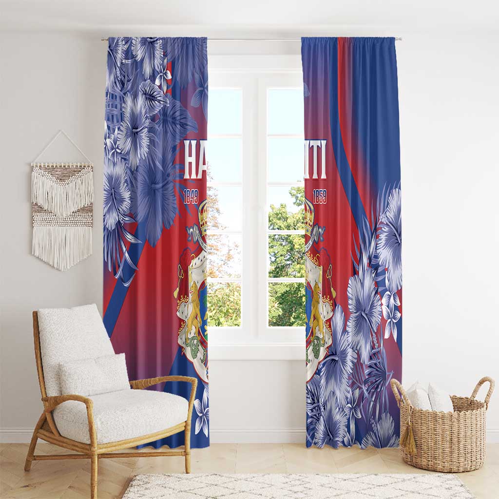 Second Empire of Haiti Window Curtain Imperial Coat Of Arms 1849-1859 Tropical Flowers