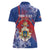 Personalised Second Empire of Haiti Women Polo Shirt Imperial Coat Of Arms 1849-1859 Tropical Flowers