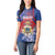 Personalised Second Empire of Haiti Women Polo Shirt Imperial Coat Of Arms 1849-1859 Tropical Flowers
