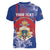 Personalised Second Empire of Haiti Women V-Neck T-Shirt Imperial Coat Of Arms 1849-1859 Tropical Flowers
