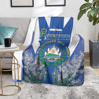 El Salvador Blanket Turquoise-Browed Motmot With Coat Of Arms