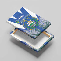 El Salvador Canvas Wall Art Turquoise-Browed Motmot With Coat Of Arms - Wonder Print Shop