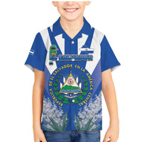 El Salvador Family Matching Mermaid Dress and Hawaiian Shirt Turquoise-Browed Motmot With Coat Of Arms - Wonder Print Shop