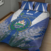 El Salvador Quilt Bed Set Turquoise-Browed Motmot With Coat Of Arms - Wonder Print Shop