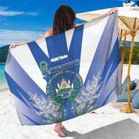 El Salvador Sarong Turquoise-Browed Motmot With Coat Of Arms - Wonder Print Shop