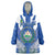 El Salvador Wearable Blanket Hoodie Turquoise-Browed Motmot With Coat Of Arms - Wonder Print Shop