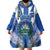 El Salvador Wearable Blanket Hoodie Turquoise-Browed Motmot With Coat Of Arms - Wonder Print Shop