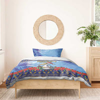 Barbados Christmas Bedding Set Pelican With Poinsettia - Wonder Print Shop