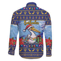 Barbados Christmas Family Matching Off Shoulder Maxi Dress and Hawaiian Shirt Pelican With Poinsettia - Wonder Print Shop