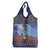 Barbados Christmas Grocery Bag Pelican With Poinsettia