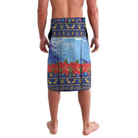 Barbados Christmas Lavalava Pelican With Poinsettia - Wonder Print Shop