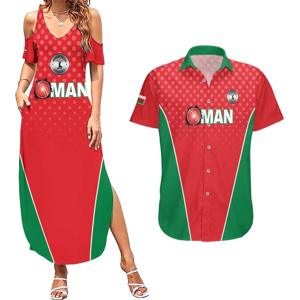 Custom Oman Cricket Couples Matching Summer Maxi Dress and Hawaiian Shirt We Are Champions - Wonder Print Shop
